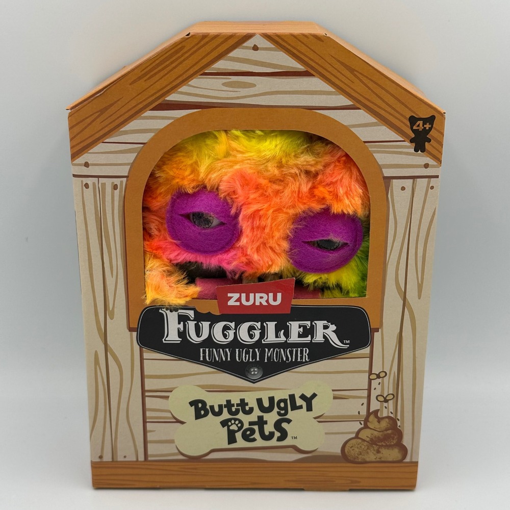 Zuru Fuggler Butt Ugly Pets Boogah‎ Guinea Pig Kids OS Multicolor New Neon Plush